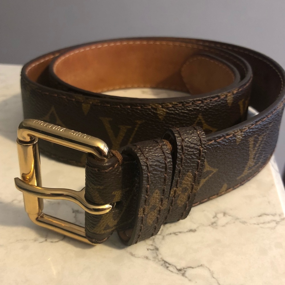 Louis Vuitton Vintage Men's Monogram Canvas Belt